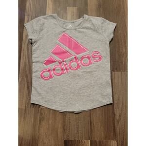 Adidas Girls gray Short sleeve top Size 5